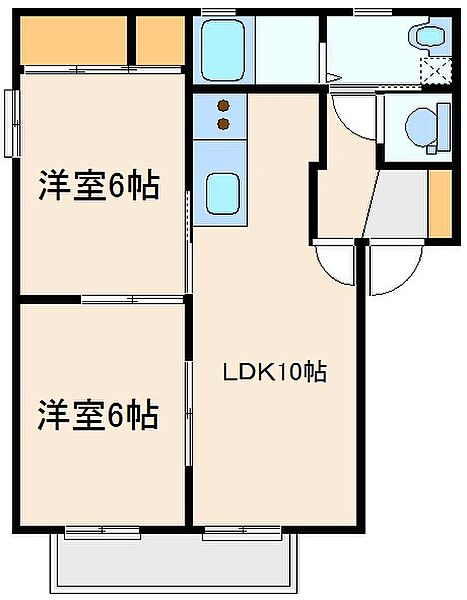 グランドール連取Ｅ 101｜群馬県伊勢崎市連取元町(賃貸アパート2LDK・1階・50.04㎡)の写真 その2