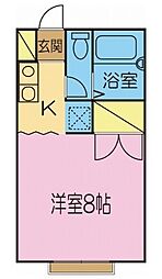 マーブルヒルズ 1階1Kの間取り