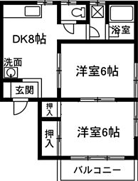 間取図画像 2DK