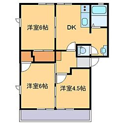 ブリリアントD 3DKの間取図画像
