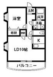 プレシャス 1LDKの間取図画像