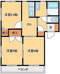 パルA 3DKの間取図画像
