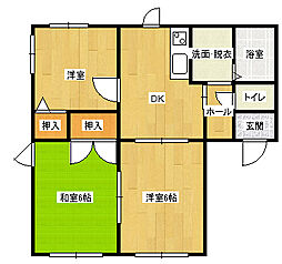 シャルマンB 3DKの間取図画像
