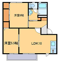 カーサエクセルC 2LDKの間取図画像