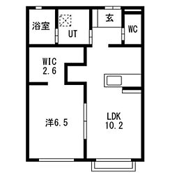 ラロシエル 1LDKの間取図画像
