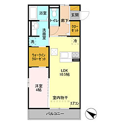 グラン・コンフォート 1LDKの間取図画像