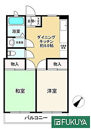 メゾン平井 2DKの間取り