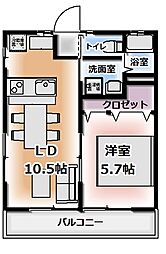 サニースポット 1LDKの間取図画像