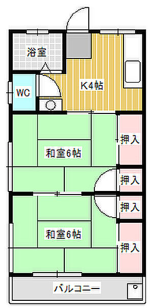 ひまわりハイツ ｜千葉県松戸市東平賀(賃貸アパート2DK・2階・34.70㎡)の写真 その2