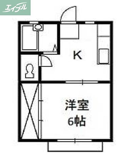 岡山県岡山市南区西市(賃貸アパート1K・1階・24.80㎡)の写真 その2