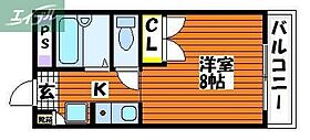 岡山県岡山市北区今7丁目（賃貸アパート1K・1階・19.63㎡） その2