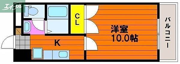 岡山県岡山市北区東古松2丁目(賃貸マンション1K・5階・29.81㎡)の写真 その2