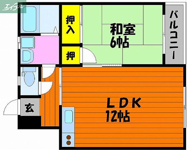 岡山県岡山市南区新保(賃貸マンション1LDK・2階・48.30㎡)の写真 その2