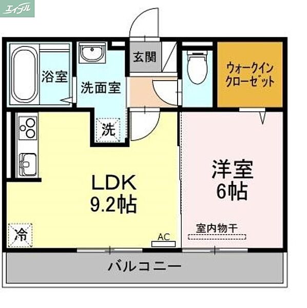 岡山県岡山市南区西市(賃貸アパート1LDK・2階・40.04㎡)の写真 その2