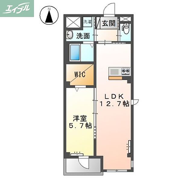 岡山県岡山市南区西市(賃貸マンション1LDK・1階・45.55㎡)の写真 その2