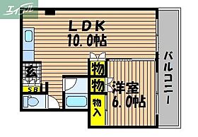 岡山県岡山市北区東古松1丁目（賃貸マンション1LDK・4階・42.12㎡） その2