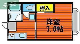 岡山県岡山市北区西古松2丁目（賃貸アパート1K・2階・23.18㎡） その2