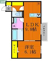 岡山県岡山市南区当新田（賃貸アパート1LDK・1階・41.01㎡） その2