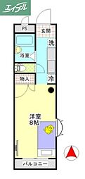 SKマンション 1Kの間取図画像