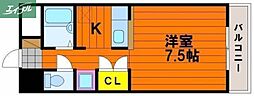 ピアジェ90 1Kの間取図画像