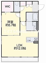 フレシール 1LDKの間取図画像