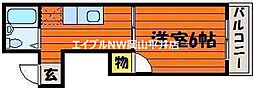 サンジェルマン中納言 1Kの間取図画像