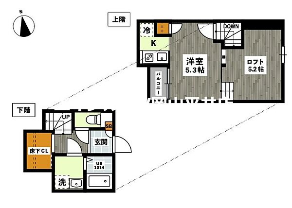 岡山県岡山市中区高屋(賃貸アパート1K・1階・21.78㎡)の写真 その2