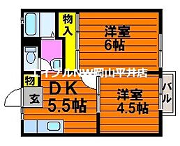 岡山県岡山市東区西大寺中野（賃貸アパート2DK・1階・35.92㎡） その2