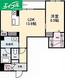 シャーメゾンステージ大島 1LDKの間取図画像