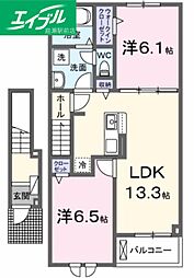 エスポワール昴Ｂ 2階