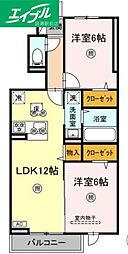 M-DREAM II 2LDKの間取図画像