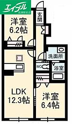 GrandBouquetB 2LDKの間取図画像