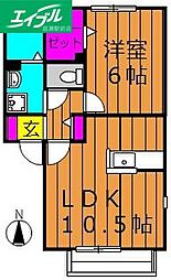ビッグフォーレスト 1LDKの間取図画像