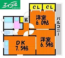 ラッキータウン庭瀬 G棟 2階