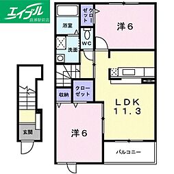 ベル・コリーヌ A 2階/-