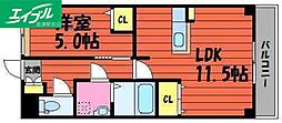 ロイヤル藤2 1LDKの間取図画像