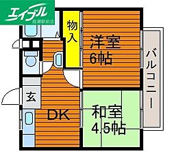 高見ハイツB 2階/-