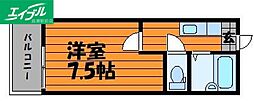シェ・モア 1Kの間取図画像