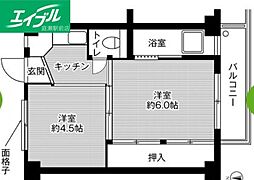ビレッジハウス吉備　1号館 4階/-