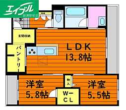 フローラ 1階/-