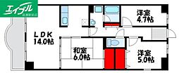 プラザドゥオデッサ 3LDKの間取図画像