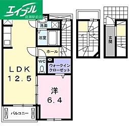 MK・ポラリスB 1LDKの間取図画像