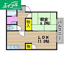 マーブルアーチ 1LDKの間取図画像