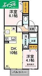 フィオーレ 2LDKの間取図画像