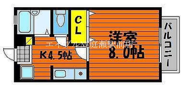 ベルクラント今 ｜岡山県岡山市北区今2丁目(賃貸アパート1K・2階・26.49㎡)の写真 その2