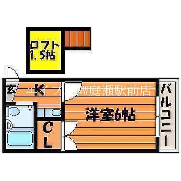 パレス西長瀬 ｜岡山県岡山市北区中仙道2丁目(賃貸アパート1K・1階・17.77㎡)の写真 その2