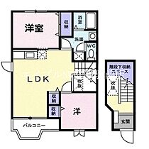 アメニティレジデンス木下Ａ  ｜ 岡山県玉野市山田（賃貸アパート2LDK・2階・58.12㎡） その2