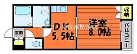 フォーバスII  ｜ 岡山県倉敷市下庄（賃貸アパート1DK・1階・32.69㎡） その2