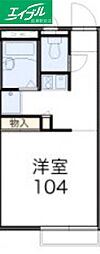レオパレスプレミール一宮 1Kの間取図画像