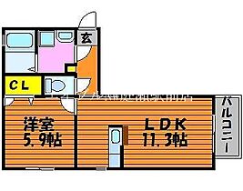 スカイメゾン  ｜ 岡山県岡山市東区瀬戸町万富（賃貸アパート1LDK・2階・40.40㎡） その2